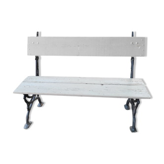 Old cast iron garden bench 114cms long