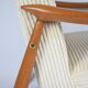 Restored scandinavian armchair "Kedziorek", 1960s, cream Cord, teak