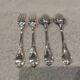 2 spoons 2 forks silver plated dessert Christofle Marly