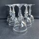 6 verres à eau en cristal léger soufflé, taillé et guilloché