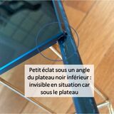 Coffee table 50s metal and glass