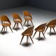 Mid-century plywood dining chairs, Italy, 1950s
