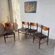 Set of 4 Italian chairs by Gianfranco Frattini.