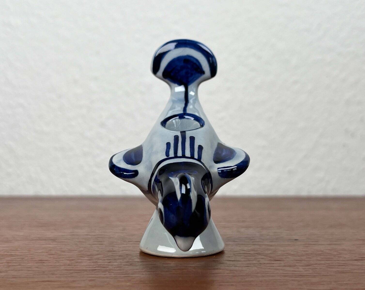 Ceramic bird candlestick from the Danish mid-century studio of Søholm, 1960s.