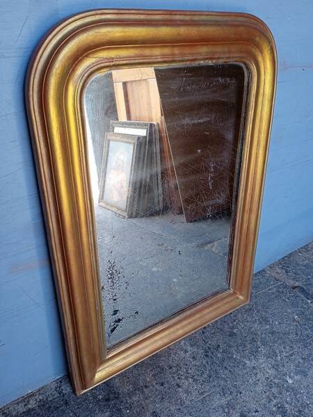 Louis Philippe mirror in gilded wood, 19th century - 88 cm