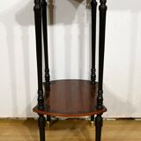 Double-Top Flying Table in Mahogany and Ebonized Pear Wood, Napoleon III Style – 1930
