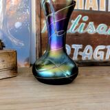 Iridescent Art Nouveau vase with multicoloured reflections attributed to Loetz.