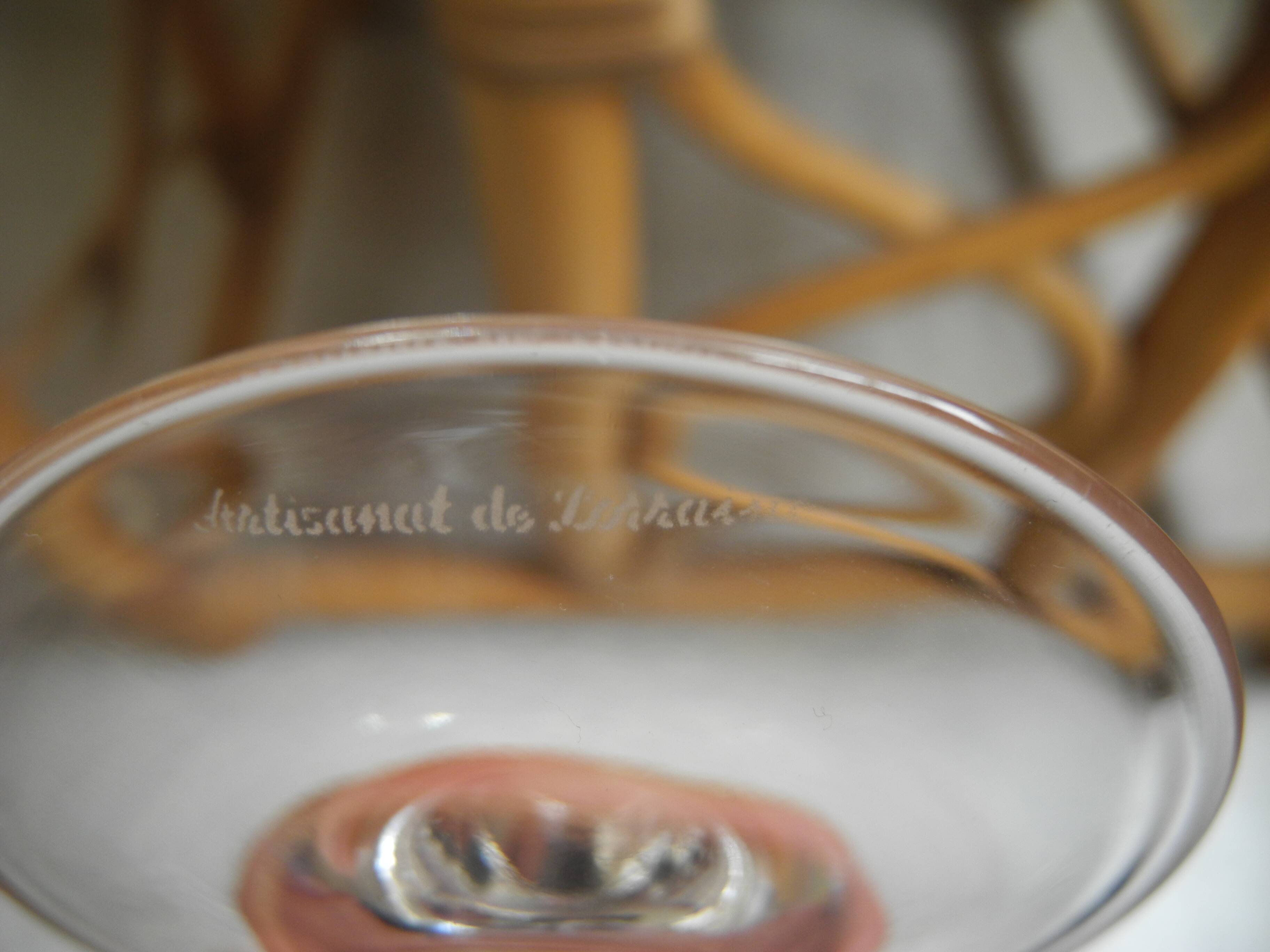 3 Lorraine crystal cognac glasses