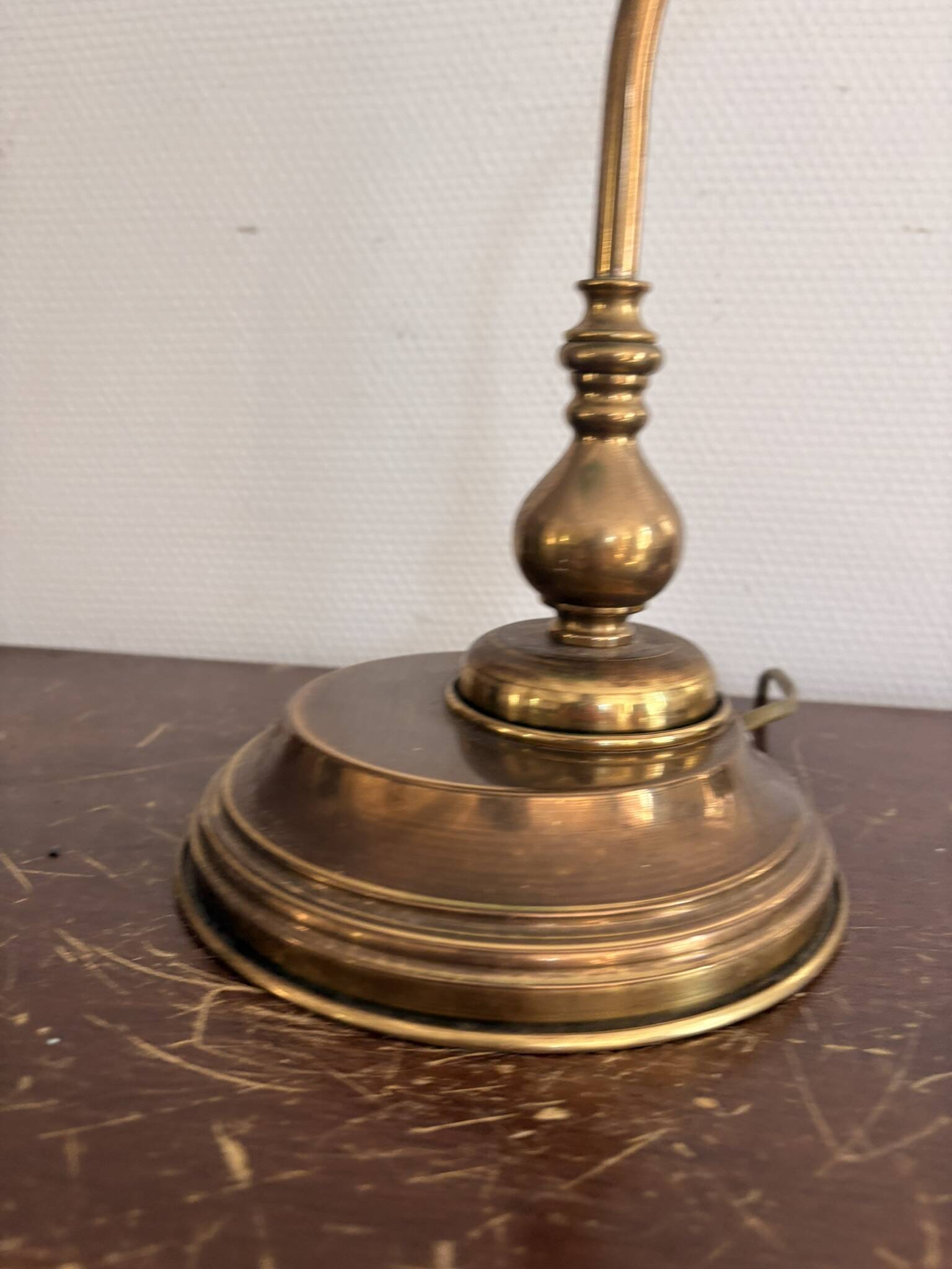 Banker's Desk Lamp Swan Neck Opaline Green