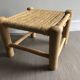 Tabouret minimaliste en bois et corde