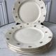 Set of 6 flat plates Digoin Sarreguemines years 40-50