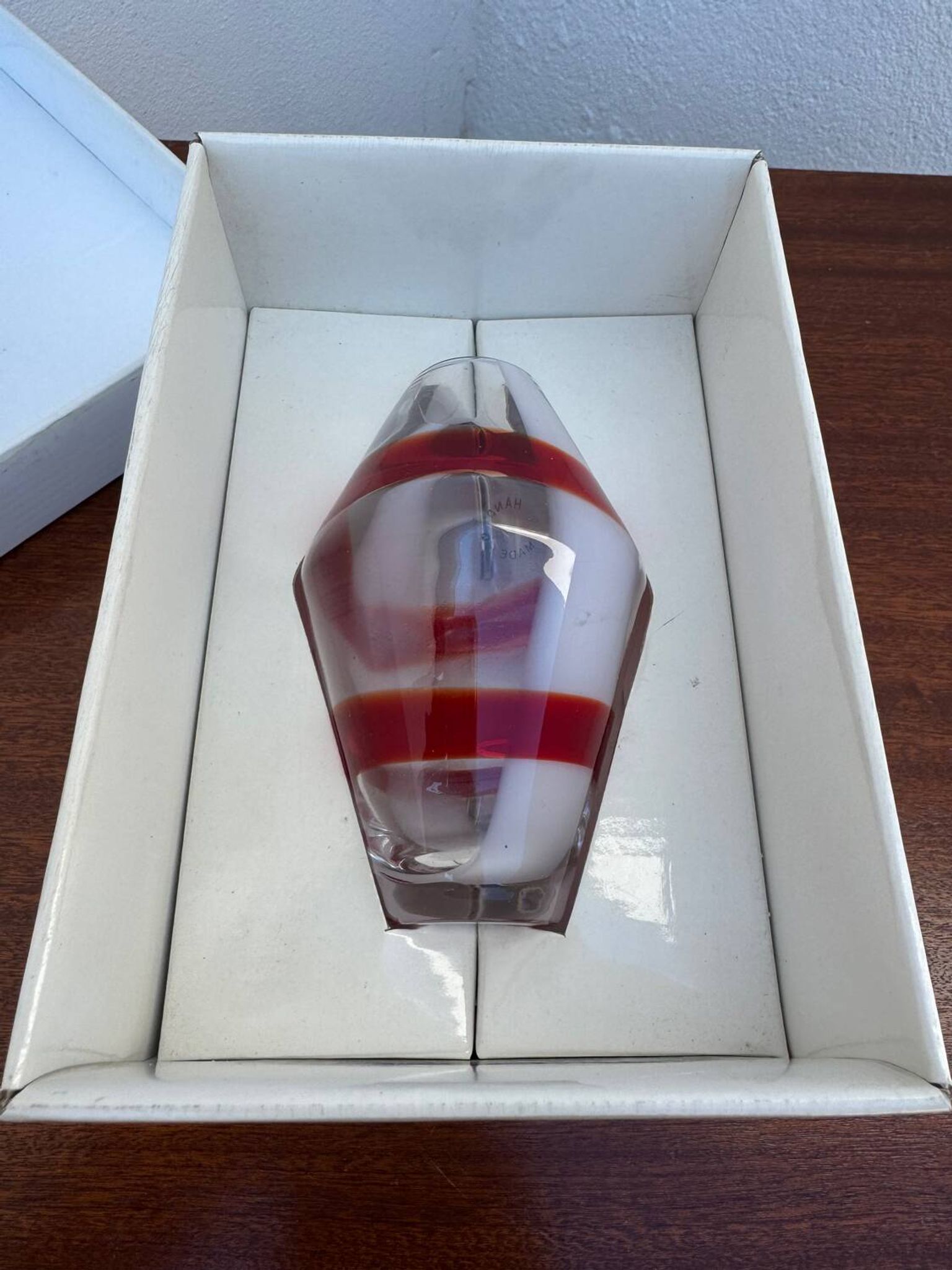 Petit vase Guzzini verre soufflé