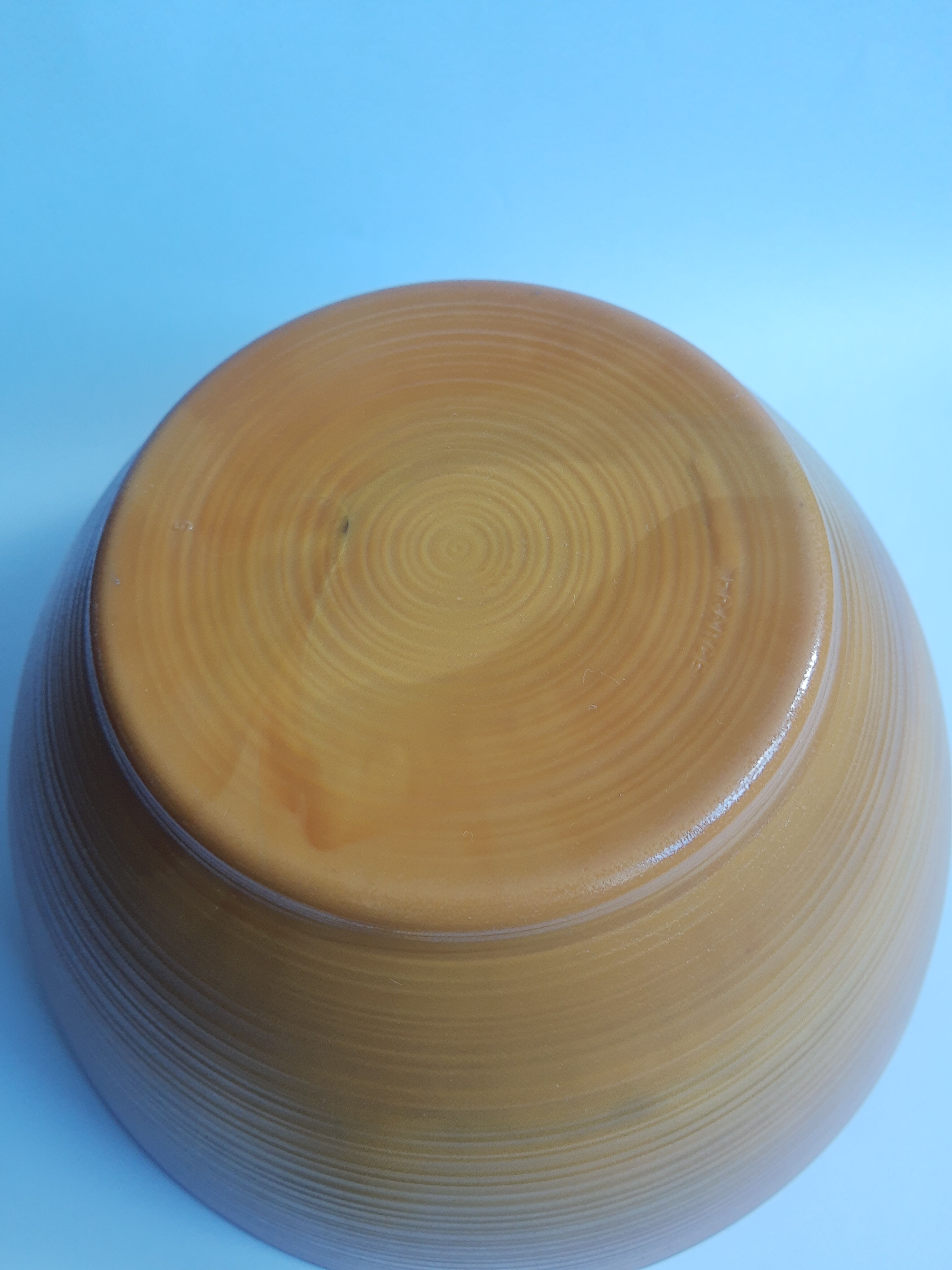 Brown salad bowl Arcopal vintage volcano model