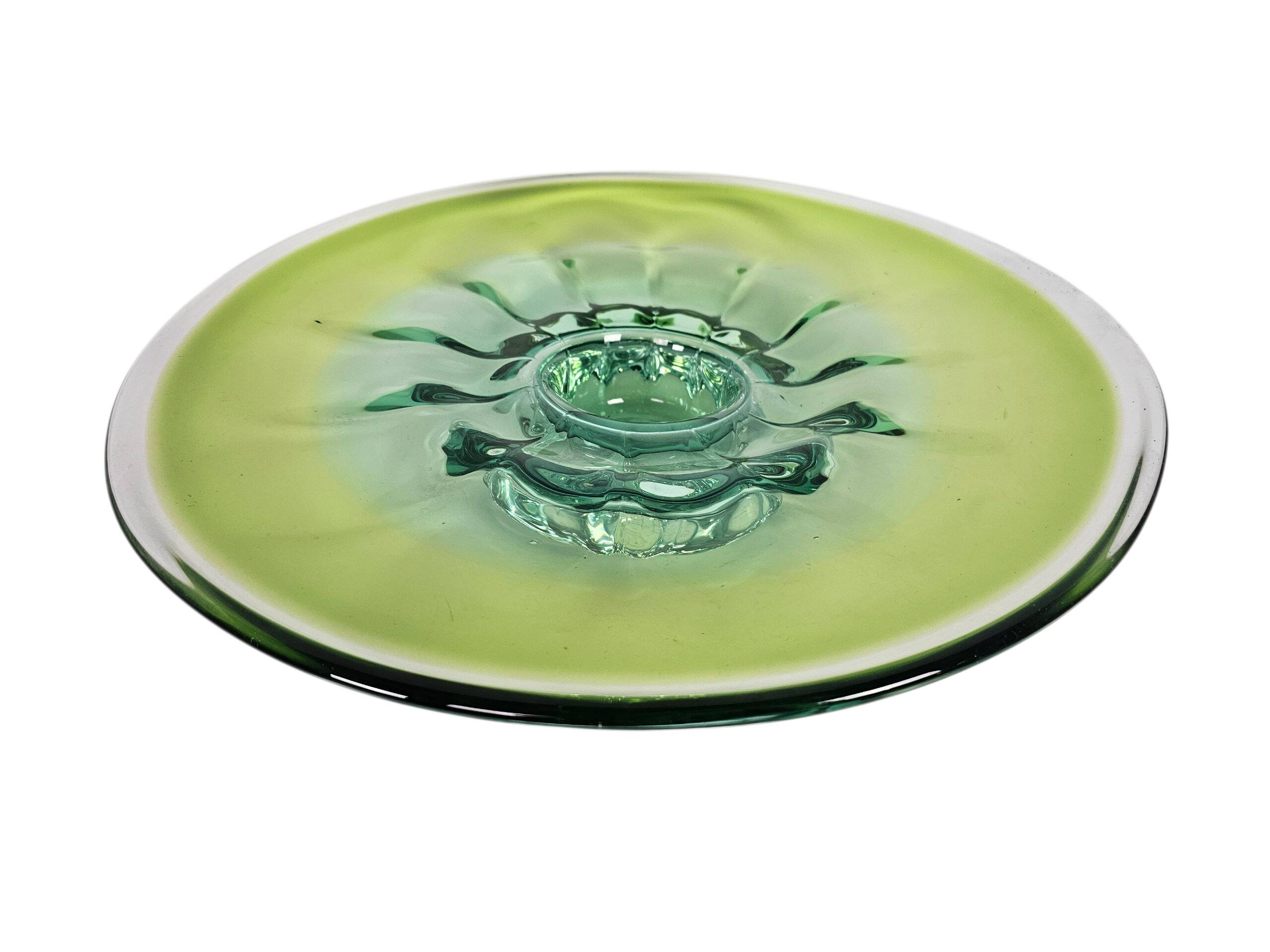 Josef Hospodska - Tsjechië - glasdesign -  XL dish  - Chribska glassworks
