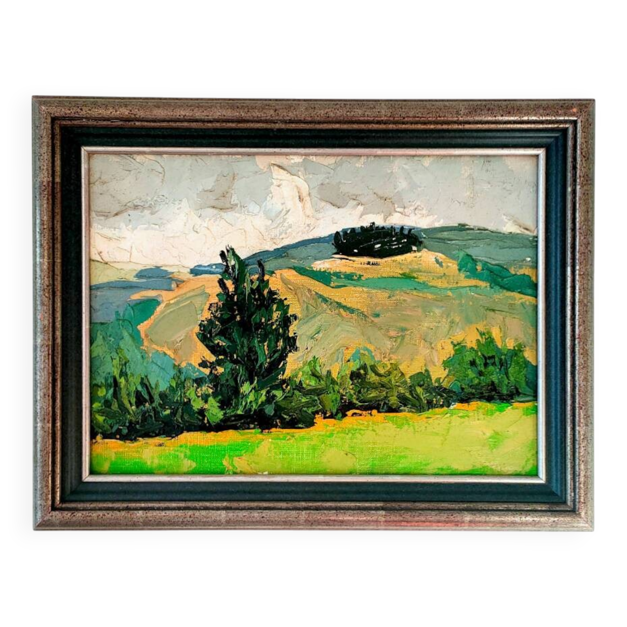 Tableau SCHWARZ (Marcel, 1914-1985) – HST - Paysage, montagne - 1950