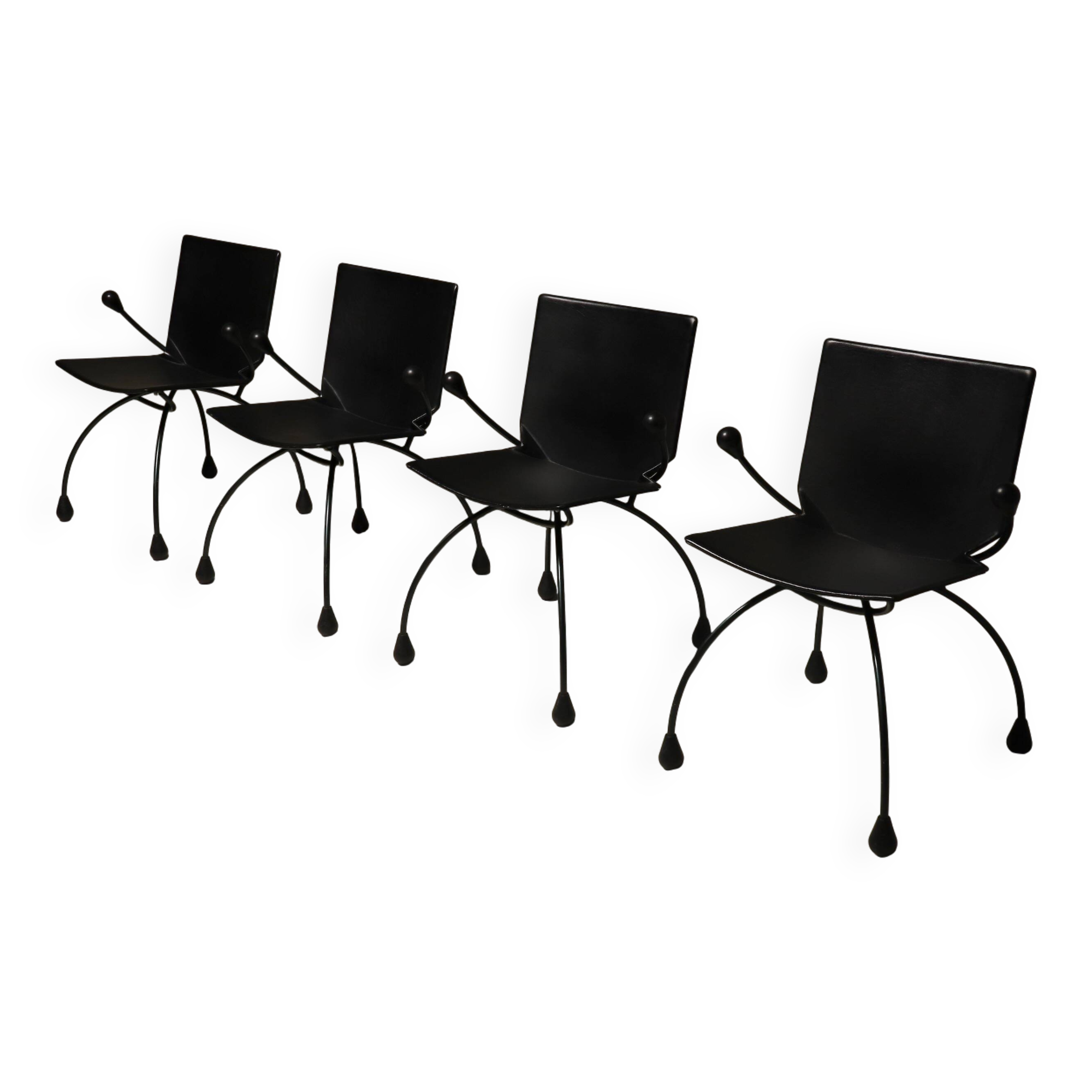 Set of 4 Rare Gigi Chairs by Boonzaaijer & Mazairac for Hennie de Jong Int.