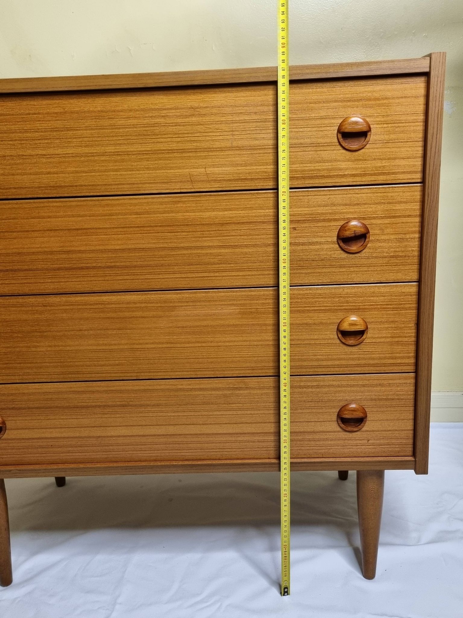 Vintage Scandinavian chest of drawers in teak and teak veneer, 1960s