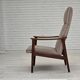 1970s, Danish highback armchair, furniture wool, teak wood, original.