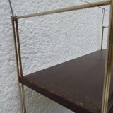 Metal string modular wall shelf