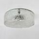 Mid-century Hillebrand iced glass ceiling lamp, 1970s