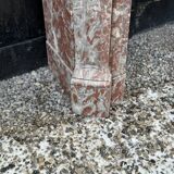Louis XV Pompadour style fireplace in red Rance marble circa 1880