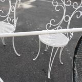 Old wrought iron garden furniture