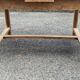 Renovated extendable farmhouse table in raw solid wood and marquetry 210cm