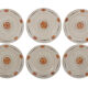 6 assiettes plates en faïence de Longchamp Modèle Lolette vers 1950 n°2