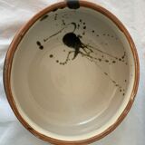 Service dish enamelled sandstone Pottery of the Vallauris Dove