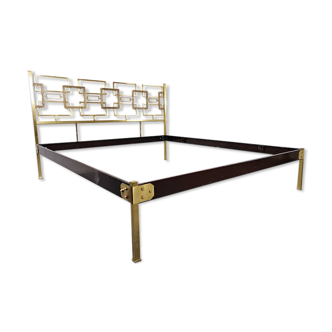 Brass Bed by Luciano Frigerio (Squares)
