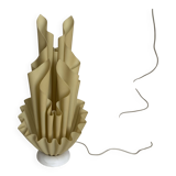 Vintage 1970s Georgia Jacob Corolle lamp, yellow-flavored - 51 cm