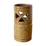 Vintage cylindrical ceramic table lamp
