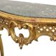 French Louis XV Style Console Gold Leaf Gilded Wood and Marble
