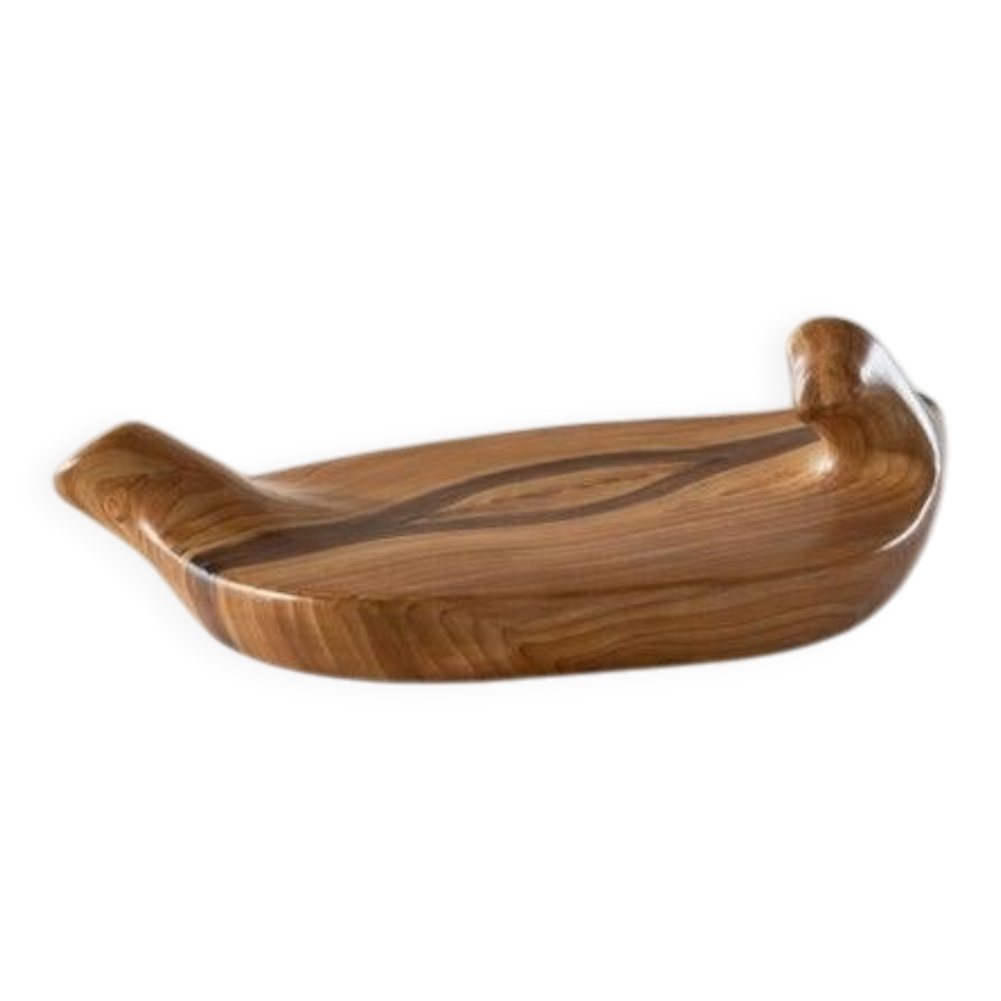 Grandjean-Jourdan 'Faux Bois' ceramic table centrepiece Vallauris 1960s