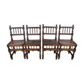 Suite de 4 chaises espagnoles