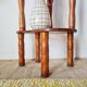 Sellette ancienne en bois - porte-plantes tripode