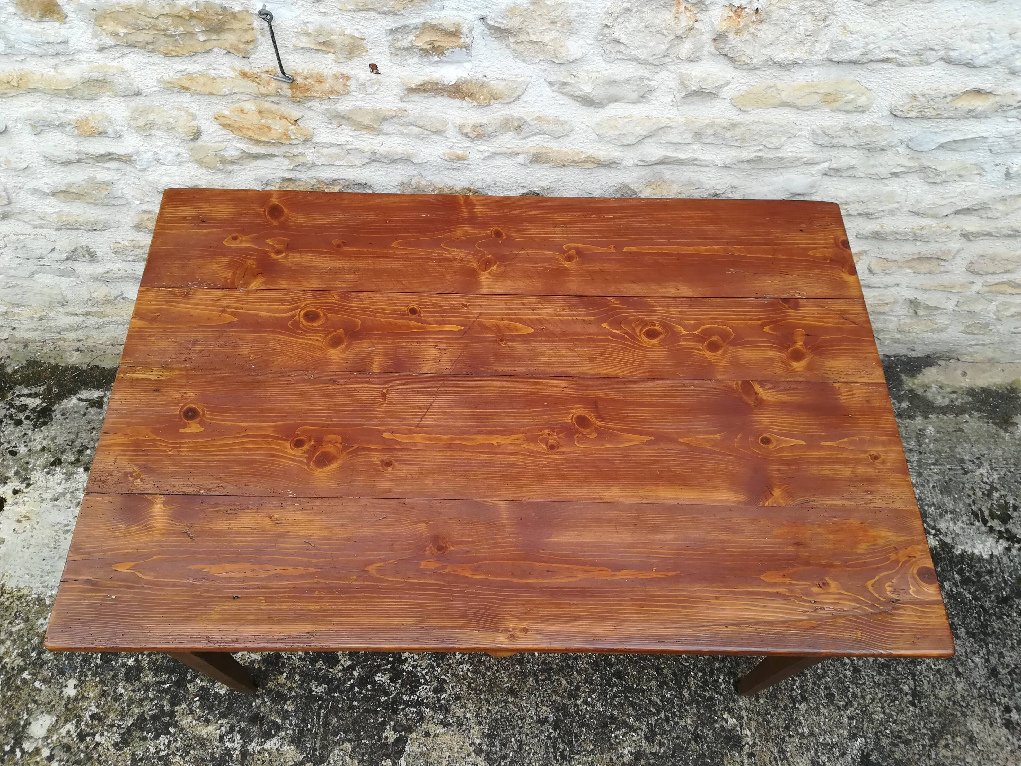 Farm table with drawer