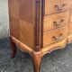 Louis XV style crossbow chest of drawers with 3 cherry drawers, 1960s