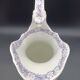 Large antique toilet bowl by Jules Vieillard Bordeaux with violet floral decoration.