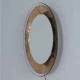 Decorative wall mirror with lighting by M. Furgeri, Italy, 1960s