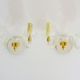 Magnificent pair of vintage wall sconces in glass and mirror, Murano style. Year 70