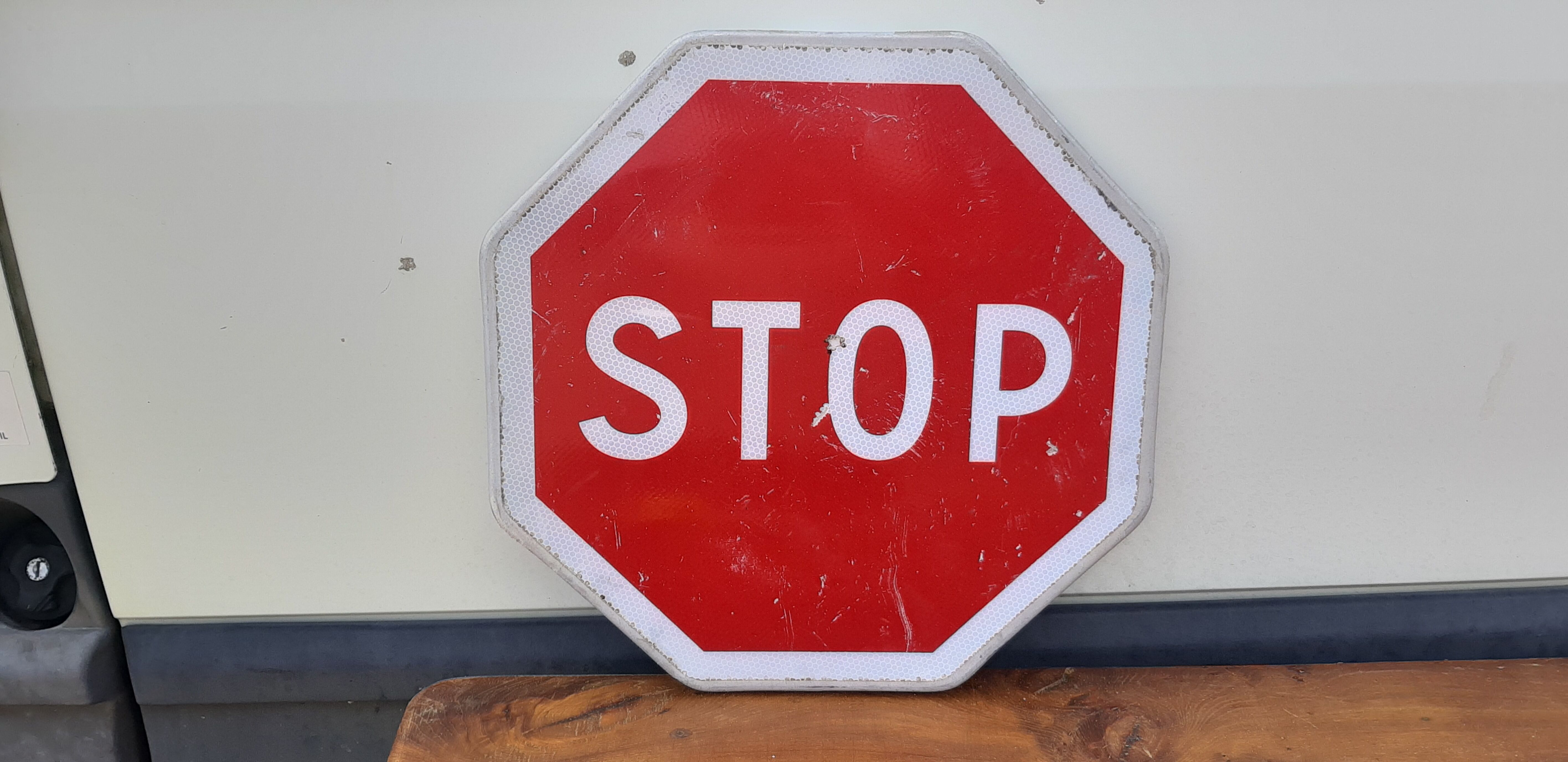 Vintage stop panel