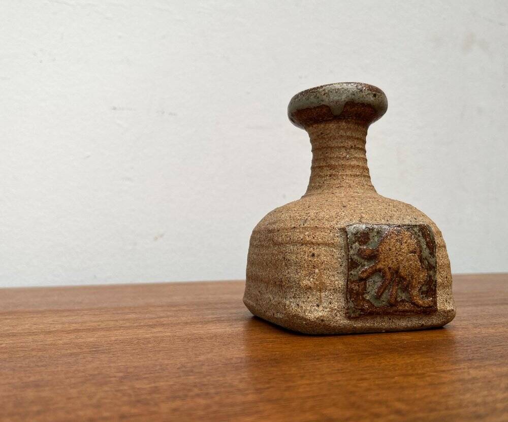 Danish vase from a pottery studio from the mid-century by Tue Poulsen, 1960s.