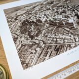 Carcassonne, Aude, vintage, photo plate printed in 1935.