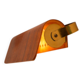Vintage teak sconce. Mid-century modern classic Scandinavian wall lamp