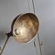 Old adjustable industrial lamp in bronze with 2 arms.