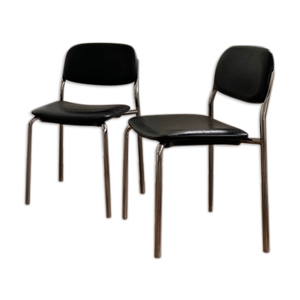 Paire de chaises noires