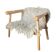 Altay Armchair in White Goatskin by Patricia Urquiola