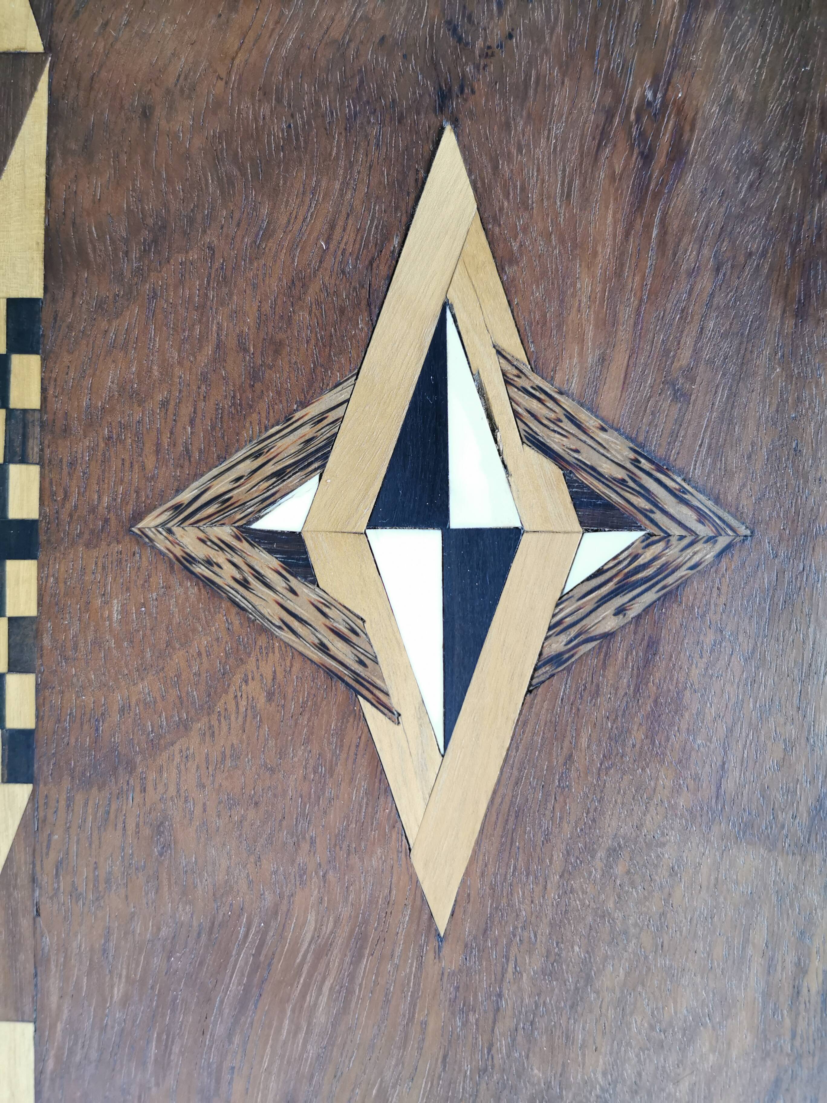 Ancient art deco plateau marked