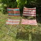 Chaise de camping vintage pliante